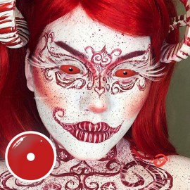 Blind Red Full Sclera Crazy Coloured Contact Lenses Dailies