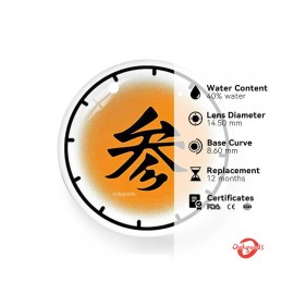 Slayer Akaza Iii Coloured Contact Lenses Biotrue