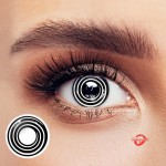 Black White Spiral Coloured Contact Lenses Dailies