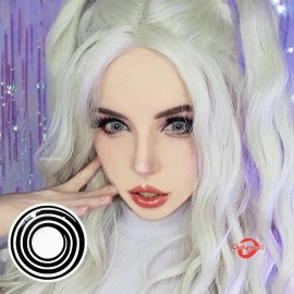 Black White Spiral Coloured Contact Lenses Dailies