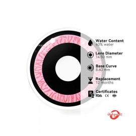 Nebulos Pink Coloured Contact Lenses Infuse