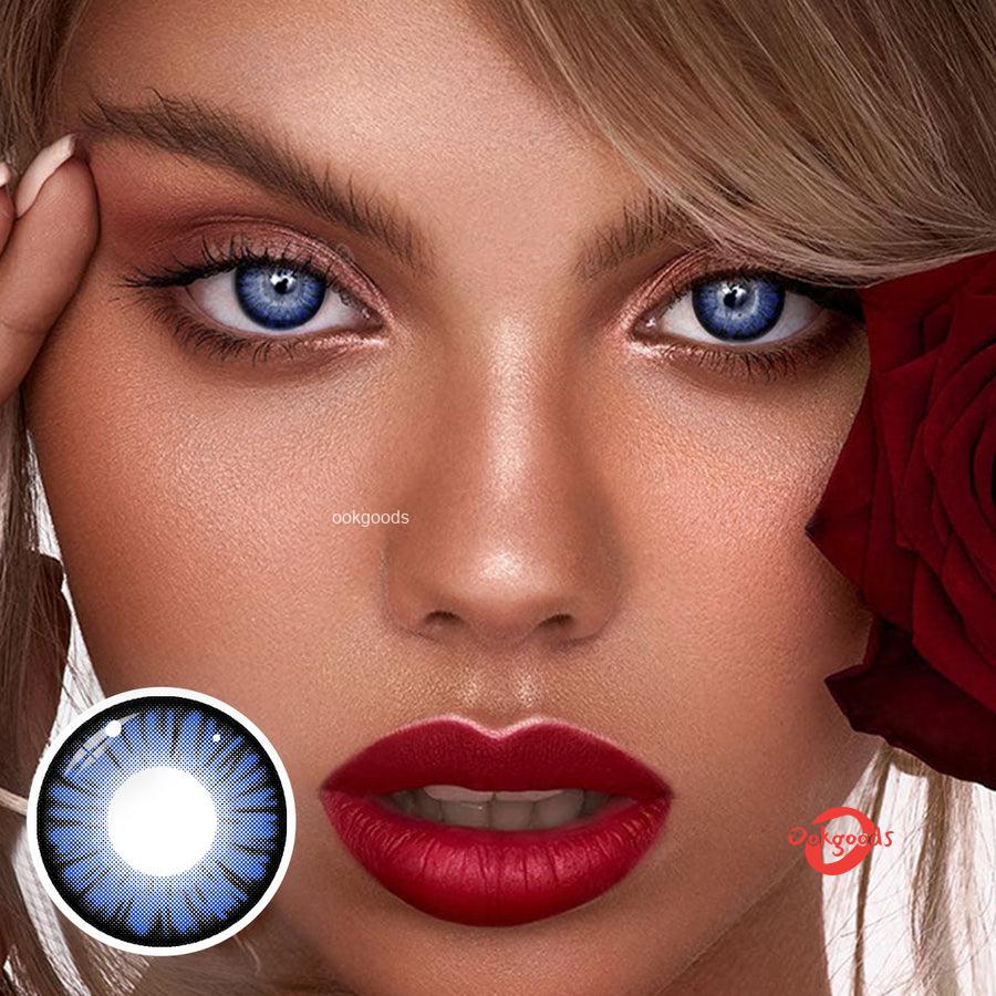 Miaracle Time Deep Blue Coloured Contact Lenses Precision
